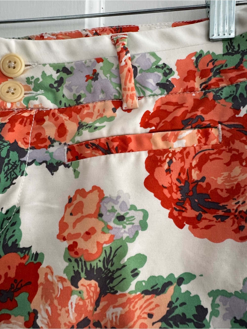 Cartonnier coral green floral short ankle pants - Women’s Size 2 - Picture 7 of 7